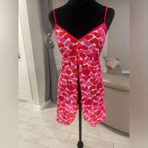 Cosabella Cami Red Hearts Neiman Marcus size L Camisole Italy